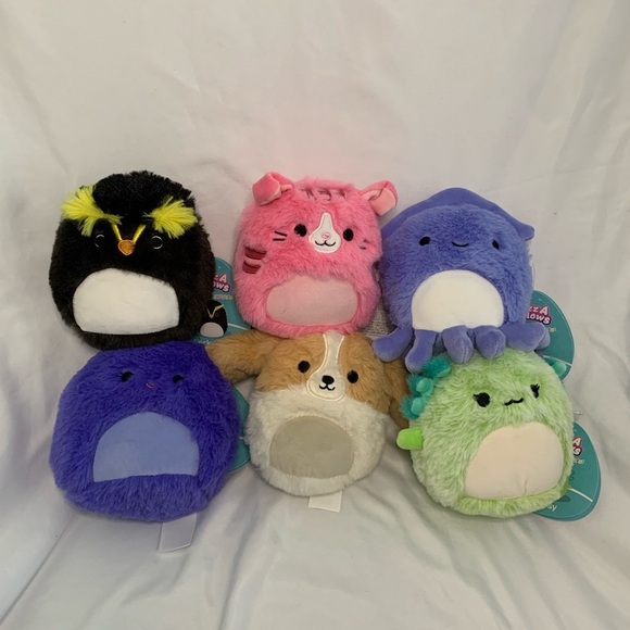 Squishmallows FuzzAMallow 5 inch Set of 6 - Picture 1 of 14